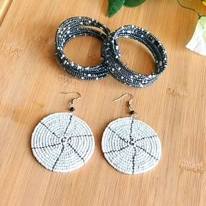 3PC Beautiful Kenyan Beaded Bracelet Set